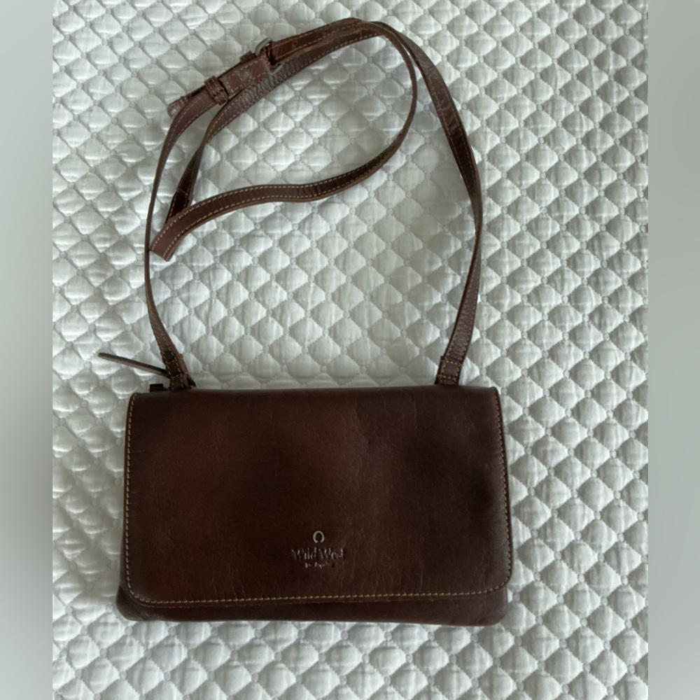 Wild West Los Angeles Brown Leather Crossbody Bag